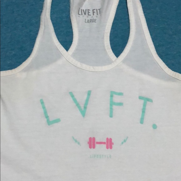 💪🏼 Large livefit white tank. Fits more like s-m - Picture 3 of 6